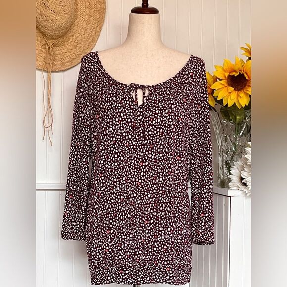 Winter Wine Long-sleeved Heart Design Tunic - Picture 4 of 5